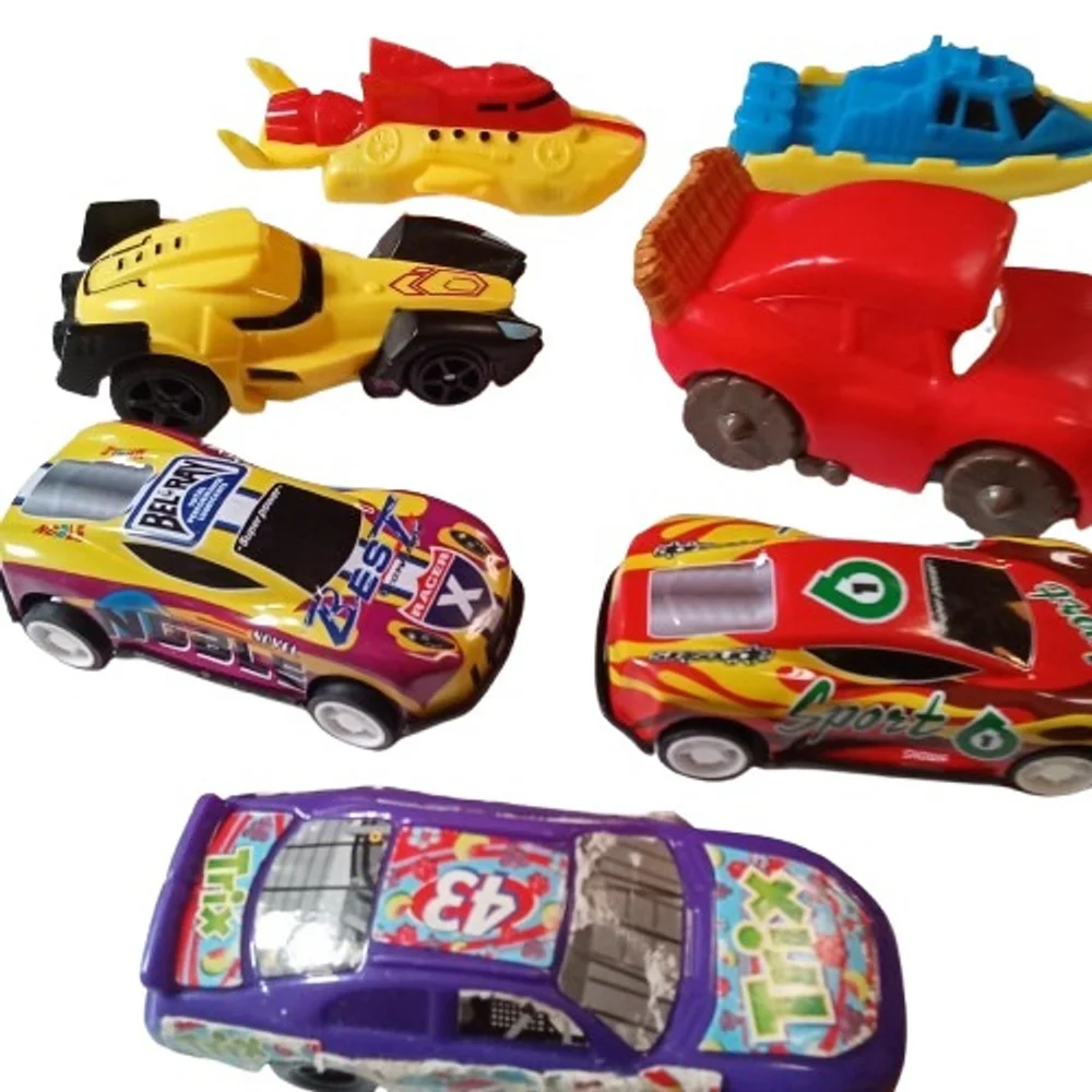 12 Assorted Cars Metal/Plastic General Mills, Disney, Made in China, Mcdonalds